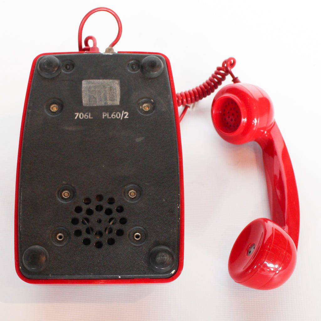 GPO model 706 letterbox red telephone with on/off ringer switch at Jeroen Markies 