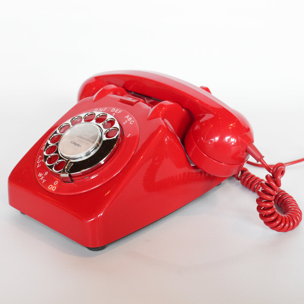 GPO model 706 letterbox red telephone with on/off ringer switch at Jeroen Markies 