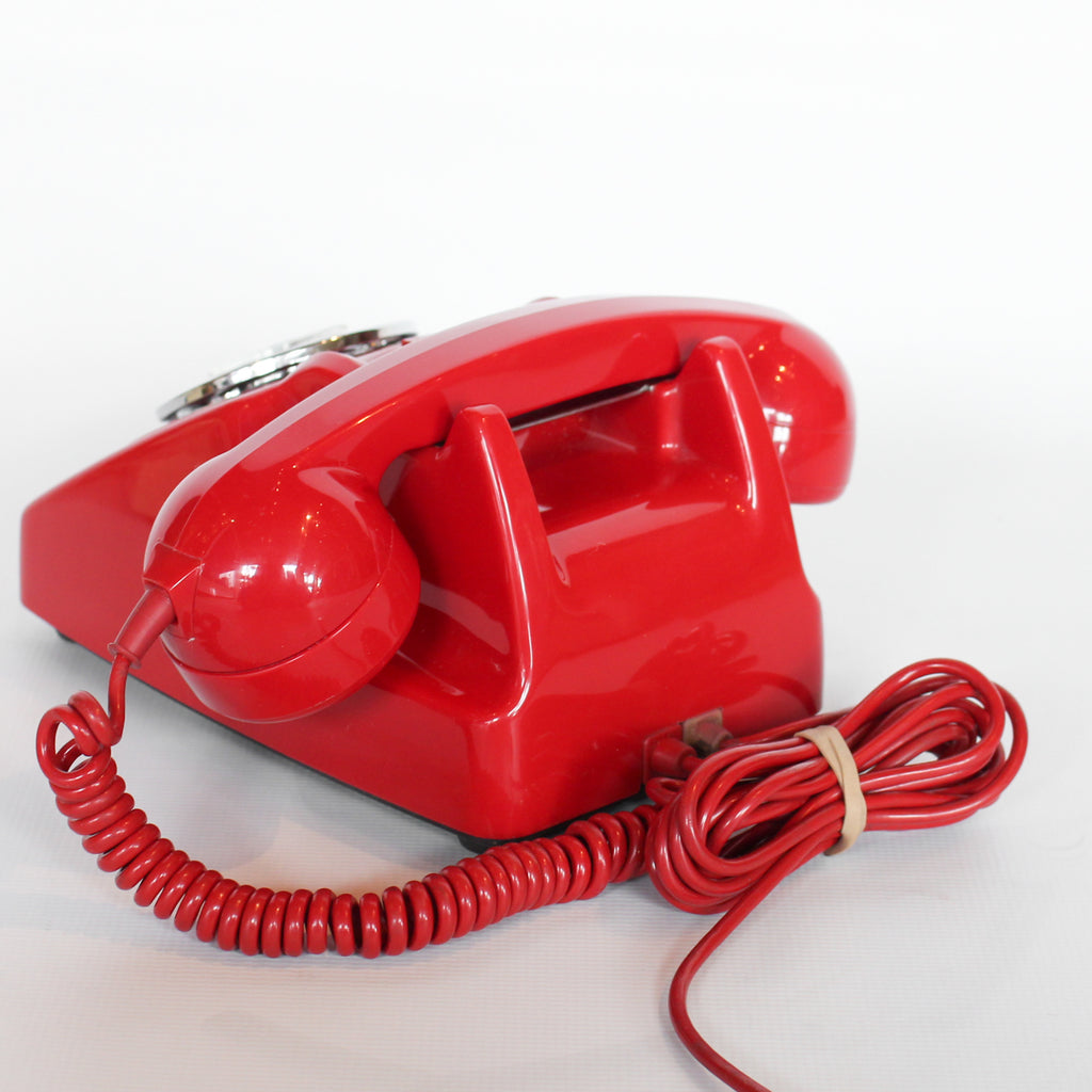 GPO model 706 letterbox red telephone with on/off ringer switch at Jeroen Markies 