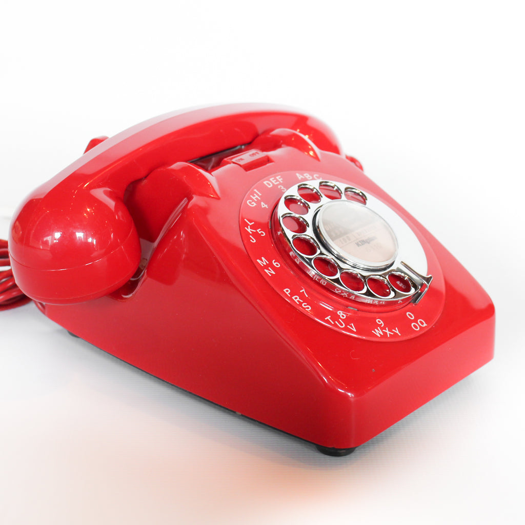 GPO model 706 letterbox red telephone with on/off ringer switch at Jeroen Markies 