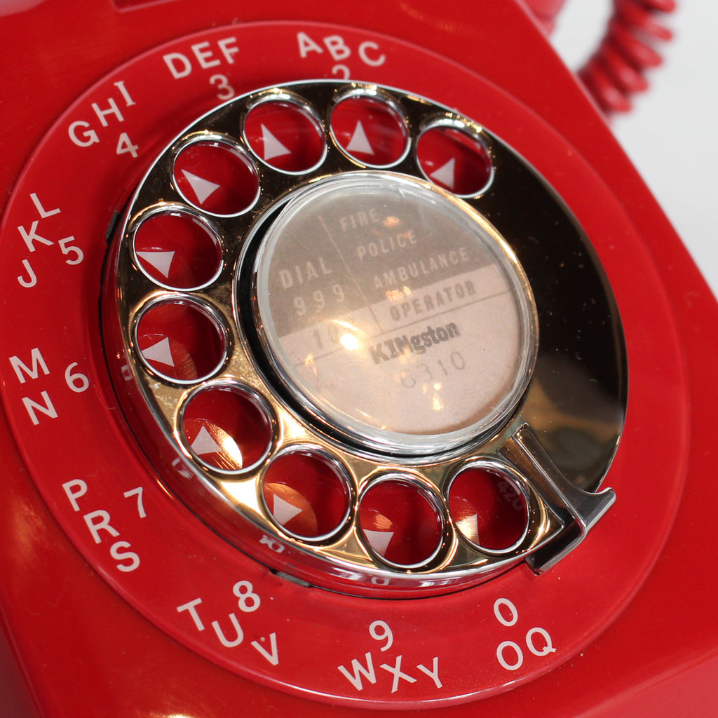 GPO model 706 letterbox red telephone with on/off ringer switch at Jeroen Markies 