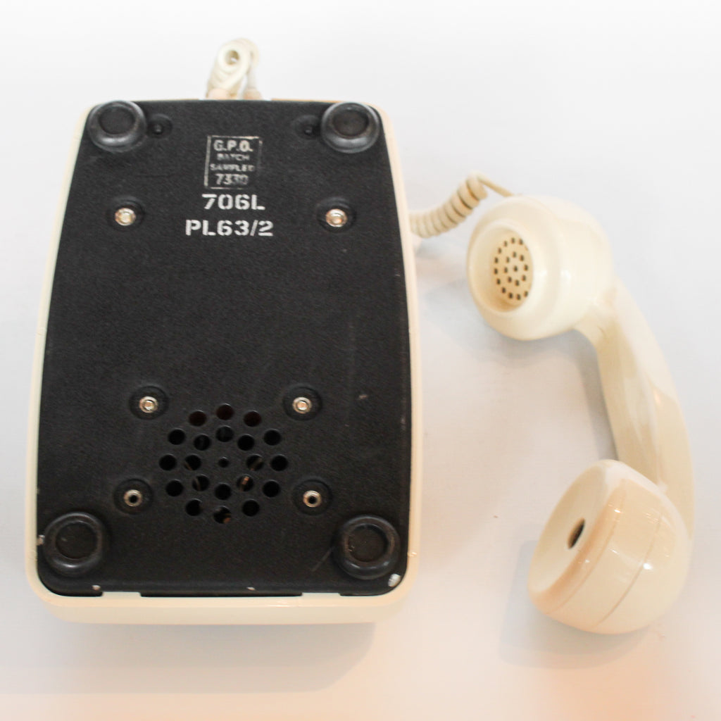 An original GPO model 706 telephone in cream at Jeroen Markies