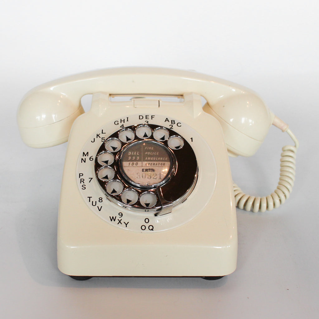 An original GPO model 706 telephone in cream at Jeroen Markies