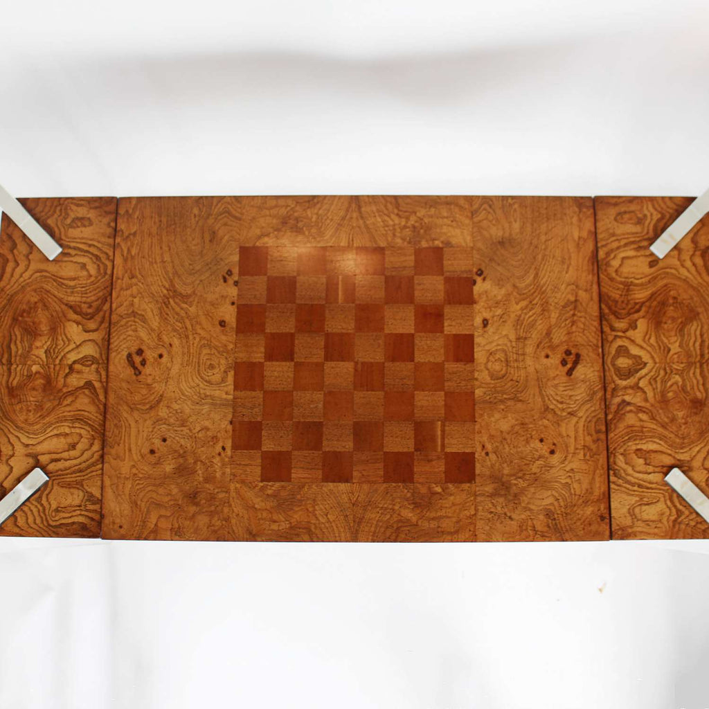 vintage wood and lucite games table