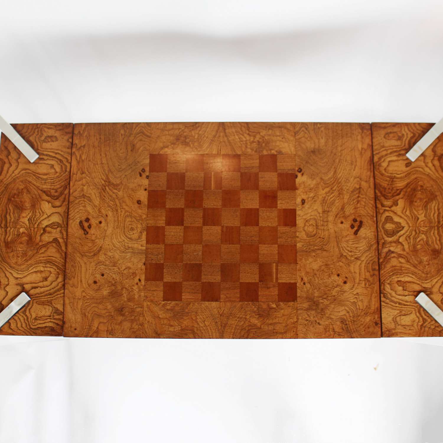 vintage wood and lucite games table