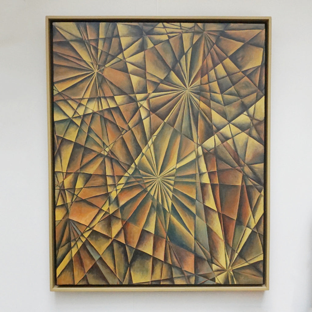 'Reflections' an abstract oil on canvas painting by Vera Jefferson ' Jeroen Markies Art Deco