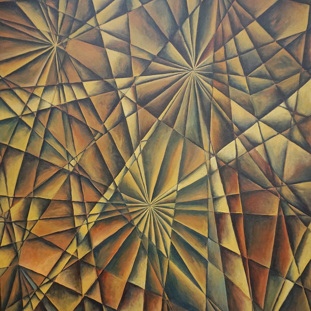 'Reflections' an abstract oil on canvas painting by Vera Jefferson ' Jeroen Markies Art Deco