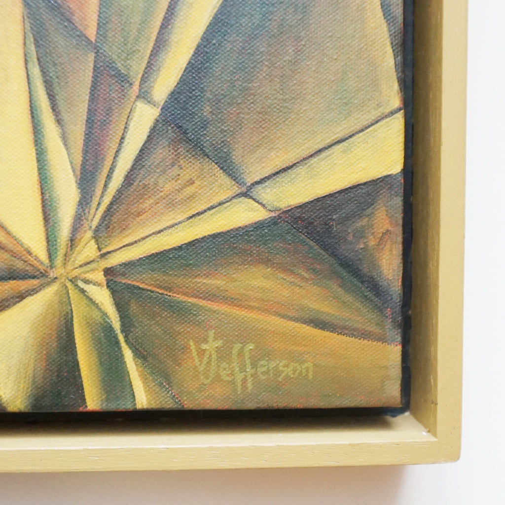 'Reflections' an abstract oil on canvas painting by Vera Jefferson ' Jeroen Markies Art Deco