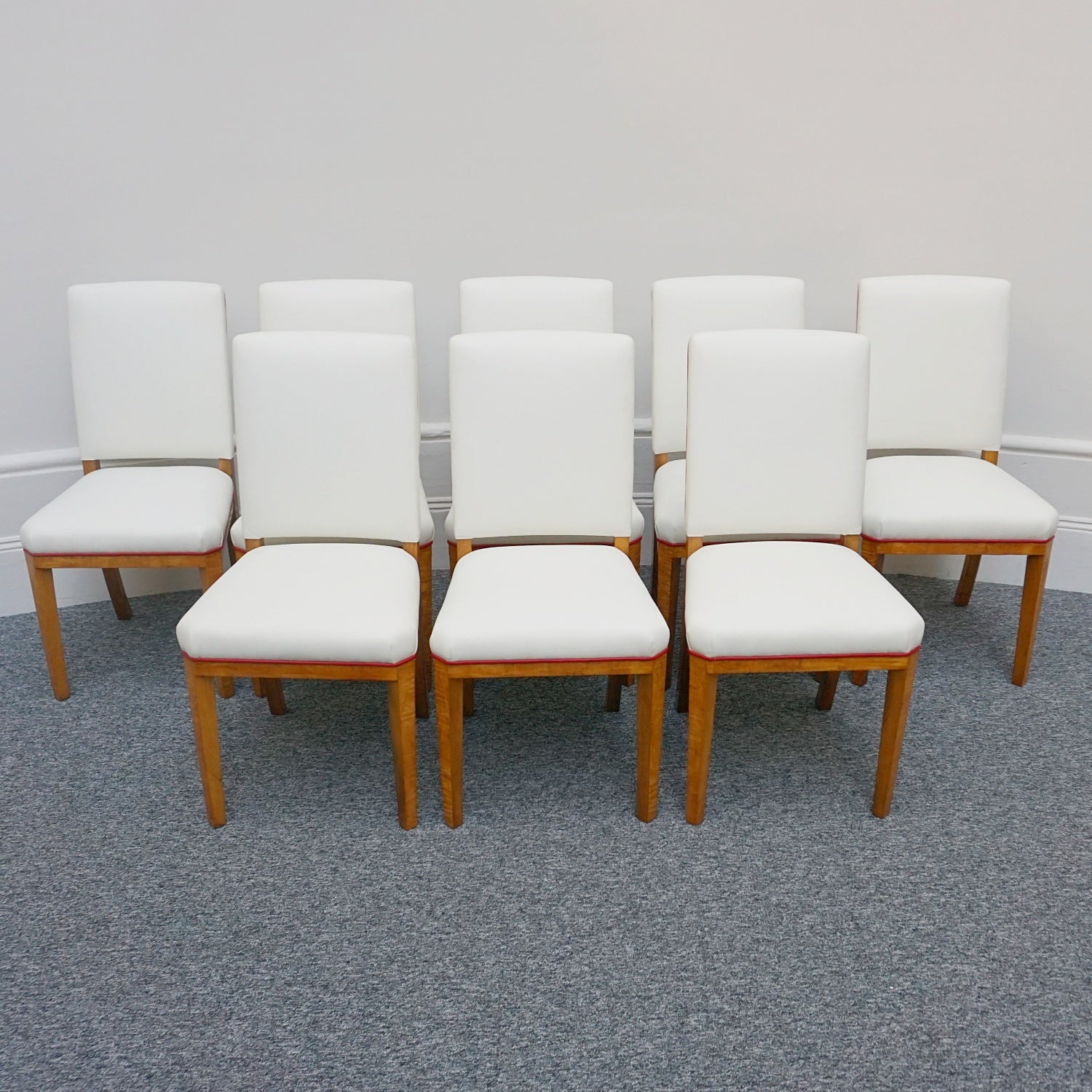 Stunning Original 10 Seat Dining Suite by Waring & Gillow English Made Art Deco - Satinwood - Jeroen Markies Art Deco