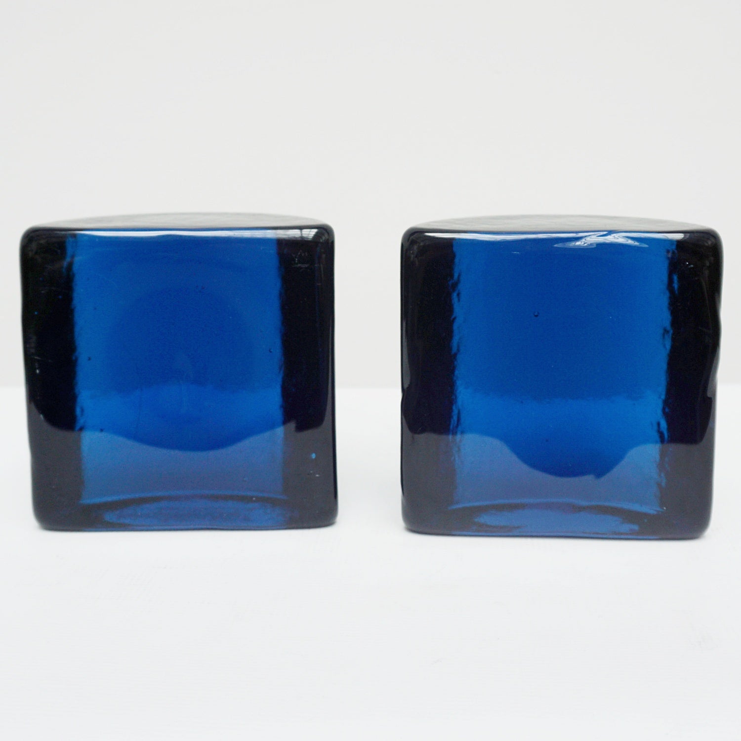 Mid-Century Modern Glass Bookends by Wayne Husted for Blenko Glass Factory USA - Jeroen Markies Art Deco