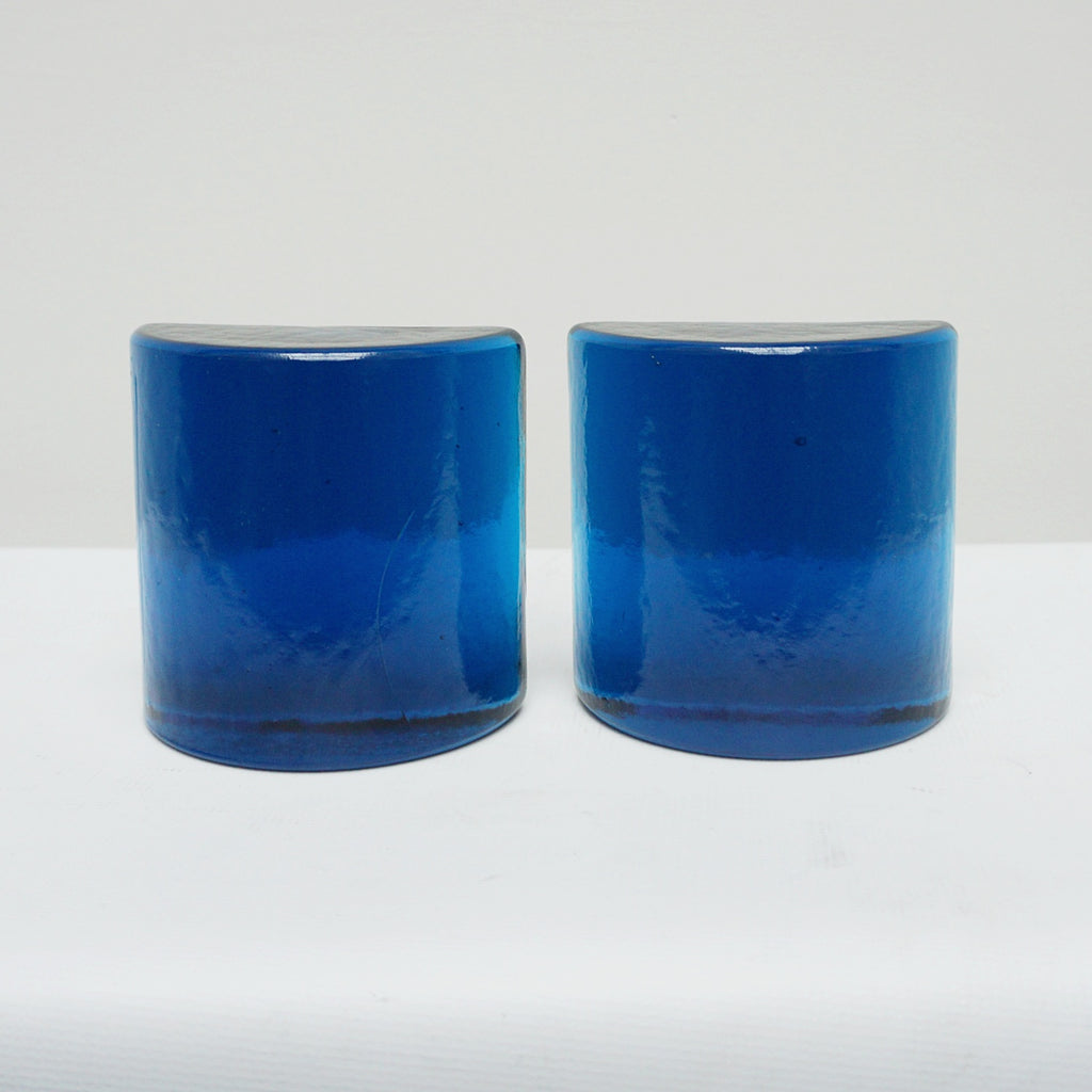 Mid-Century Modern Glass Bookends by Wayne Husted for Blenko Glass Factory USA - Jeroen Markies Art Deco