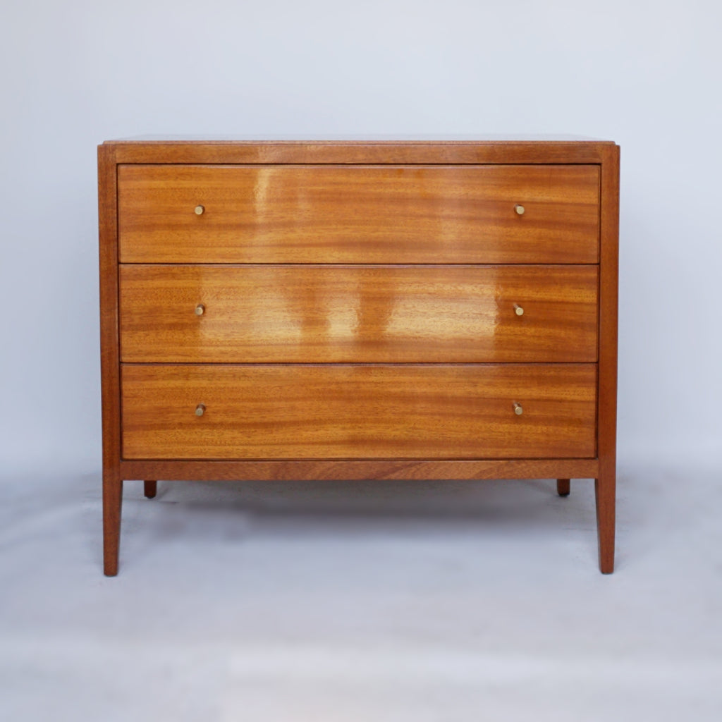 Low Three Drawer Mid-Century Modern Chest of Drawers Heal's of London Jeroen Markies Art Deco - Vintage 20th Century Furniture
