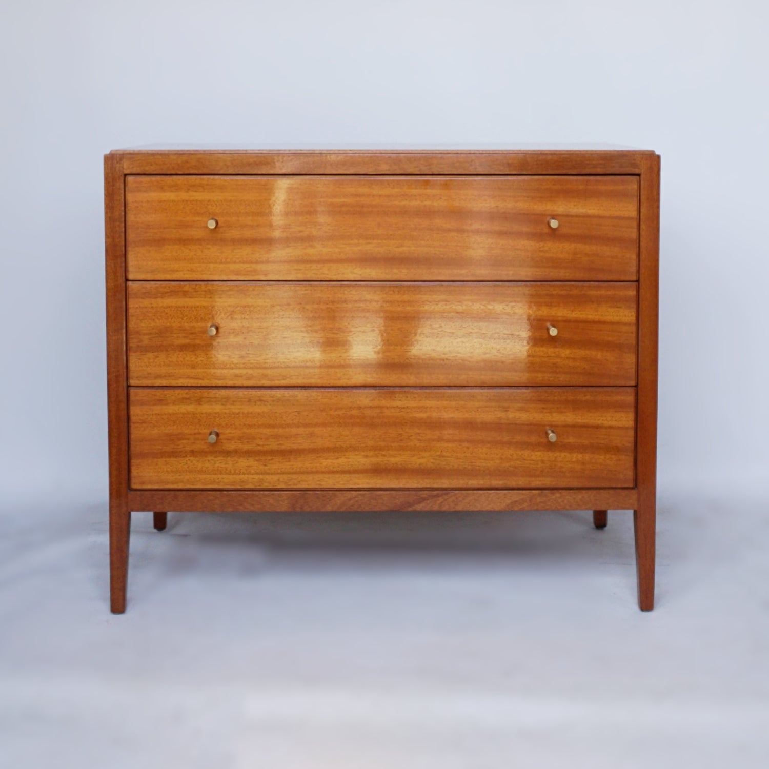 Low Three Drawer Mid-Century Modern Chest of Drawers Heal's of London Jeroen Markies Art Deco - Vintage 20th Century Furniture