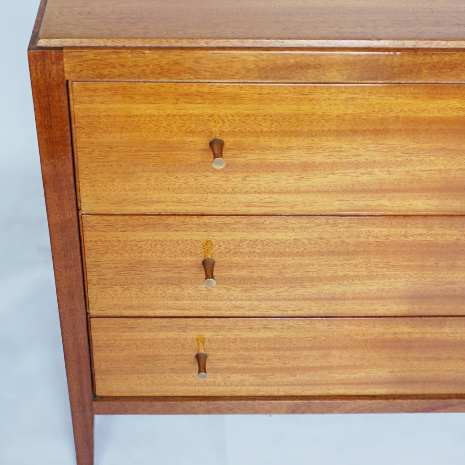 Low Three Drawer Mid-Century Modern Chest of Drawers Heal's of London Jeroen Markies Art Deco - Vintage 20th Century Furniture