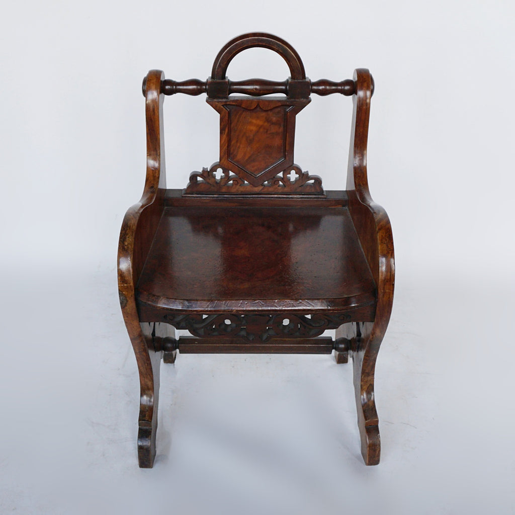 Late 19th Century Victorian Hall Chair Walnut Circa 1890 - Jeroen Markies Art Deco