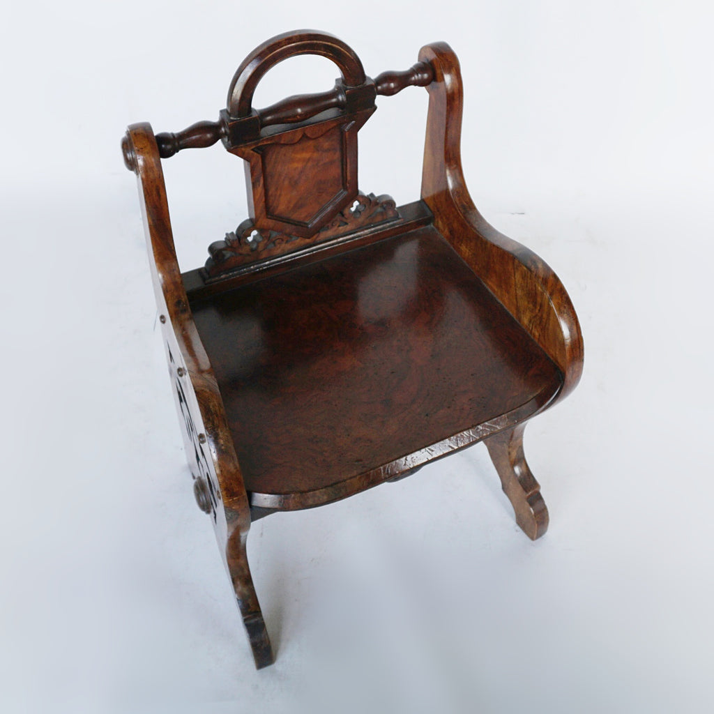 Late 19th Century Victorian Hall Chair Walnut Circa 1890 - Jeroen Markies Art Deco