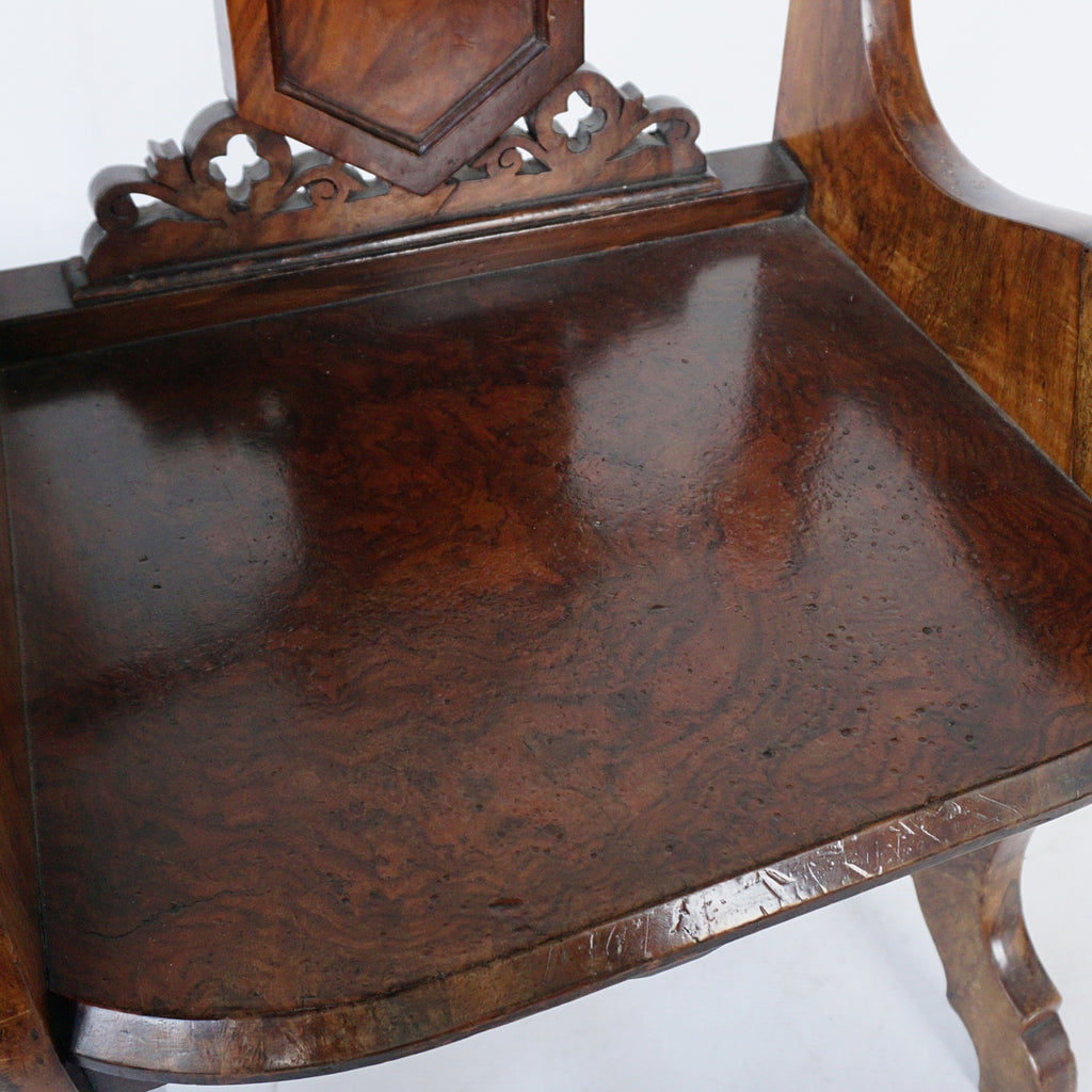 Late 19th Century Victorian Hall Chair Walnut Circa 1890 - Jeroen Markies Art Deco