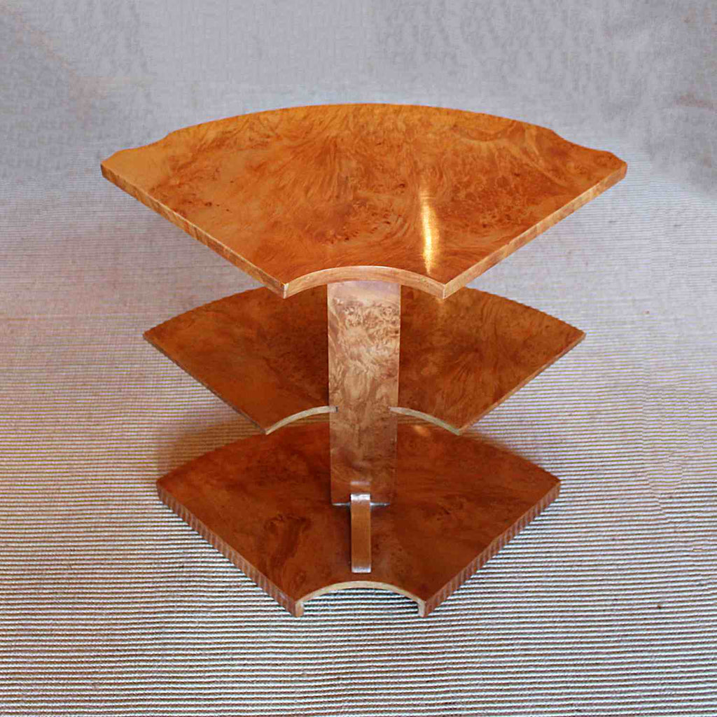 An Art Deco nest of tables by Harry & Lou Epstein in Walnut. Circa 1930