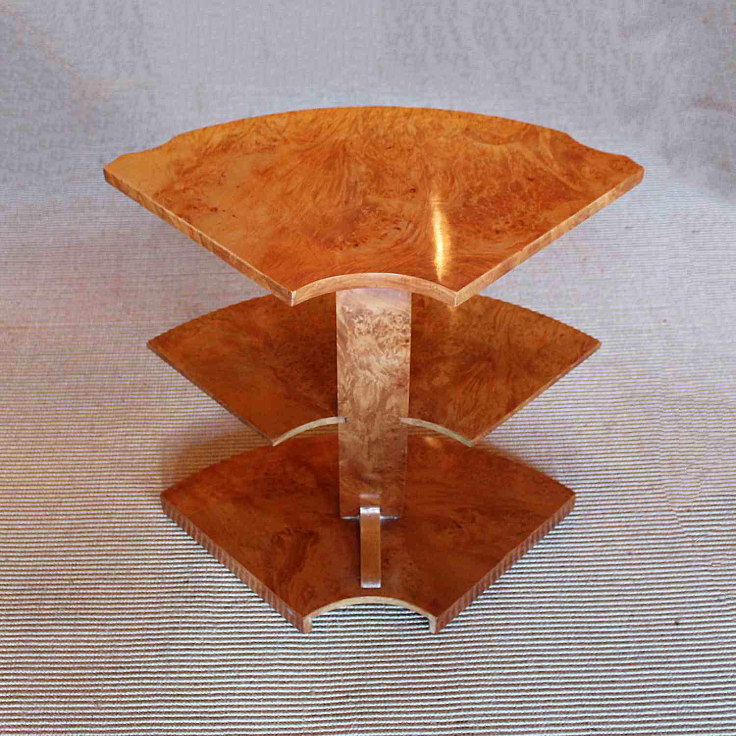 An Art Deco nest of tables by Harry & Lou Epstein in Walnut. Circa 1930