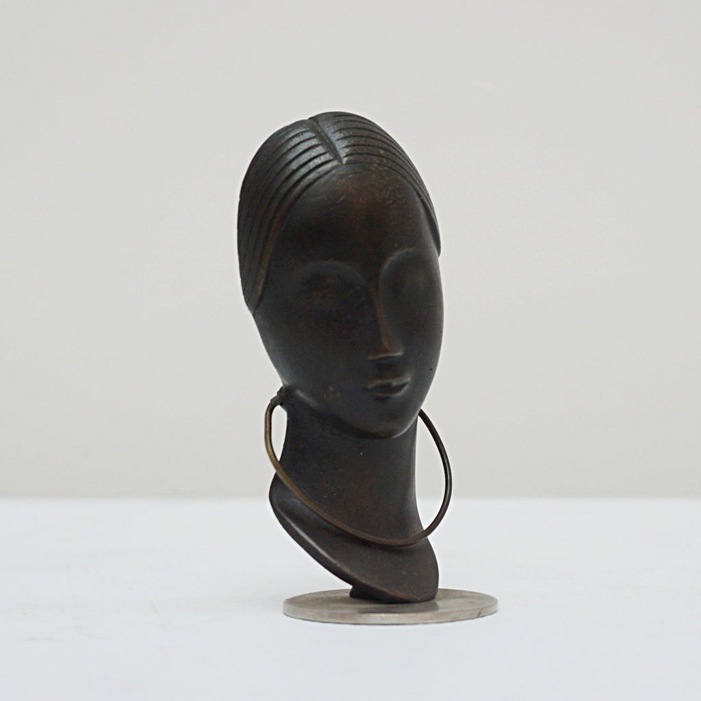 Bust of an African woman by Karl Hagenauer for Werkstatte Wien Austria Circa 1920 - Jeroen Markies Art Deco