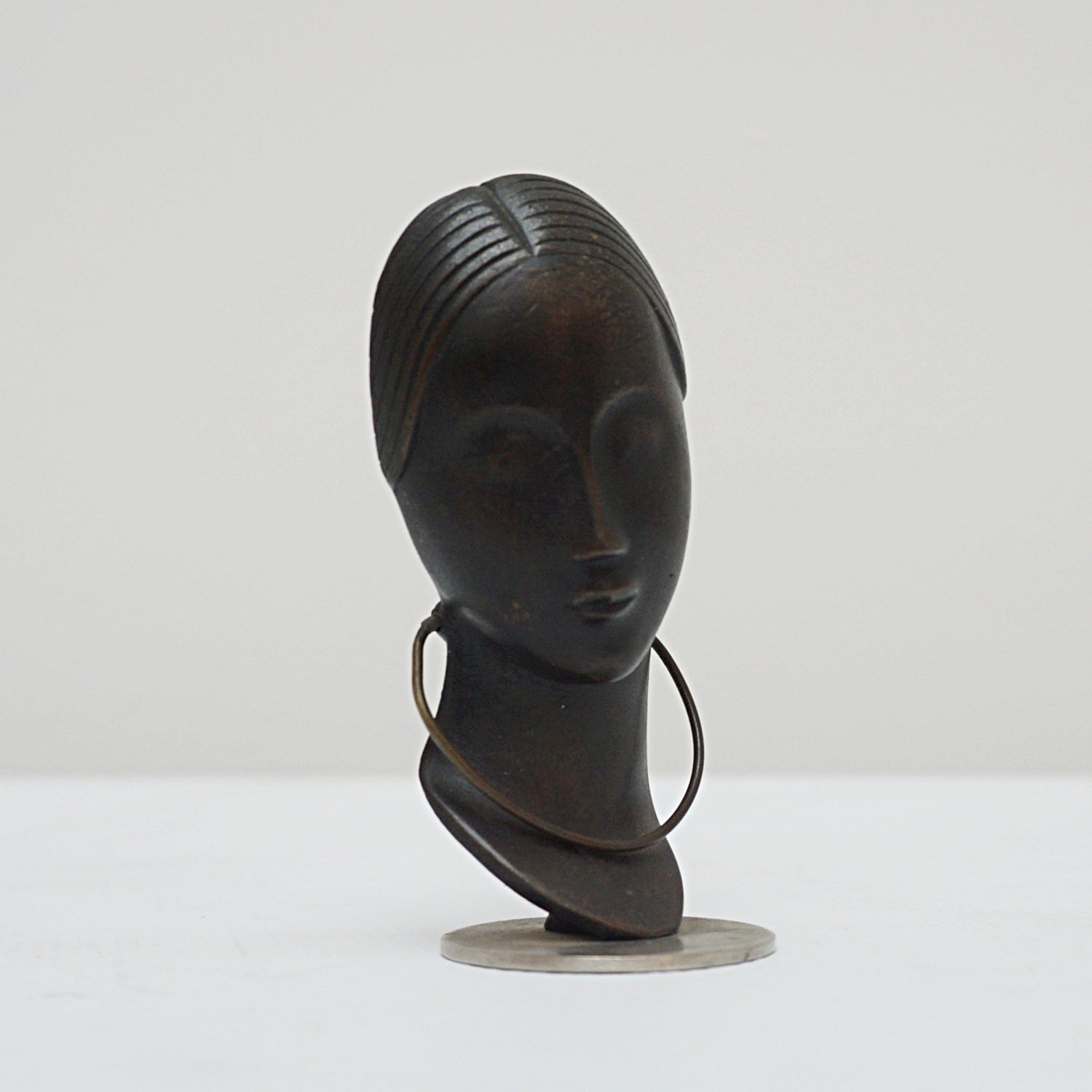 Bust of an African woman by Karl Hagenauer for Werkstatte Wien Austria Circa 1920 - Jeroen Markies Art Deco