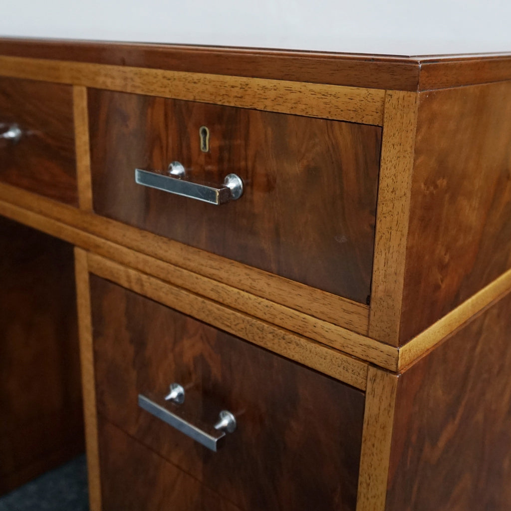 Vintage Furniture-Vintage Art Deco Furniture-Vintage Heals Desk-Walnut Desk Antiques - Jeroen Markies Art Deco