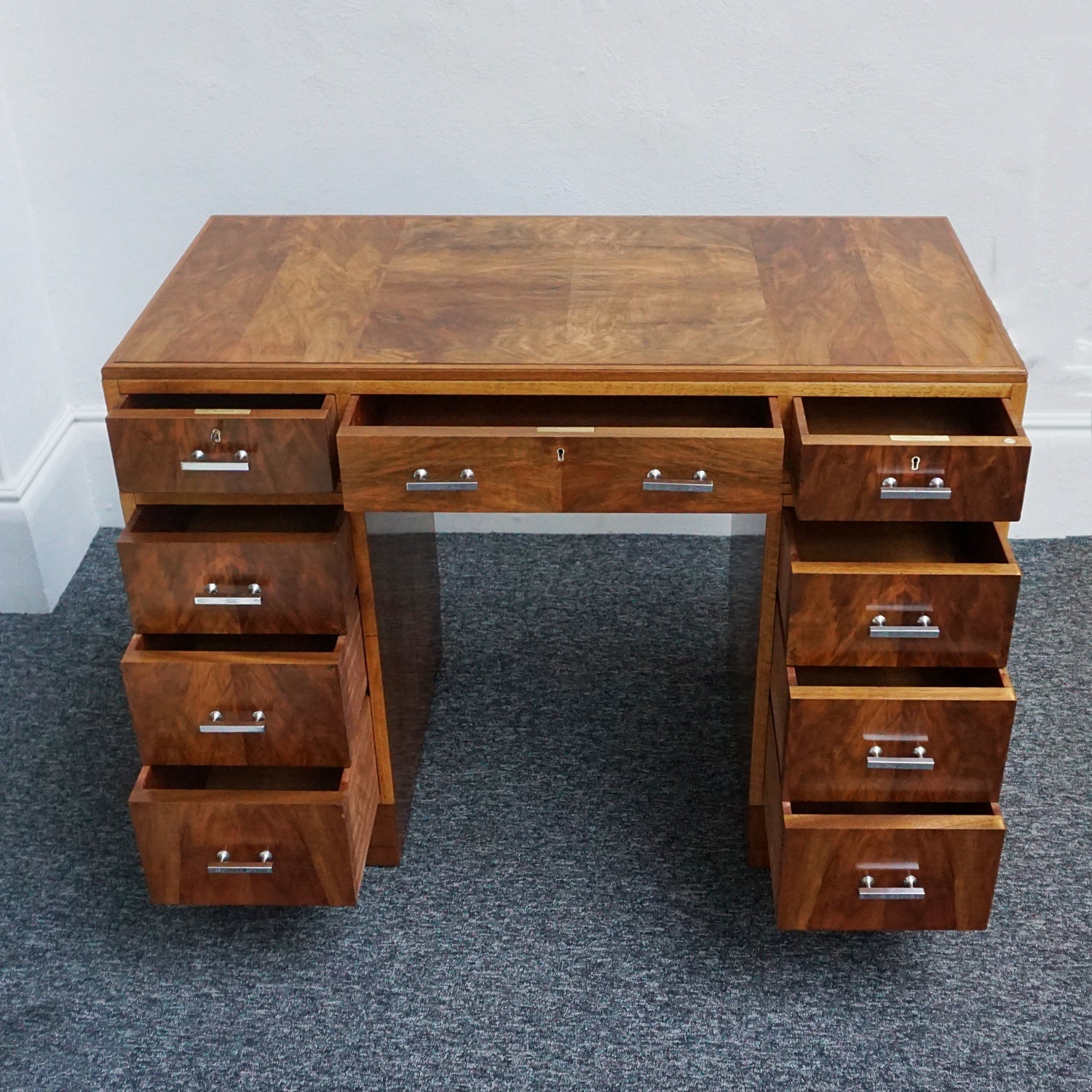 Vintage Furniture-Vintage Art Deco Furniture-Vintage Heals Desk-Walnut Desk Antiques - Jeroen Markies Art Deco