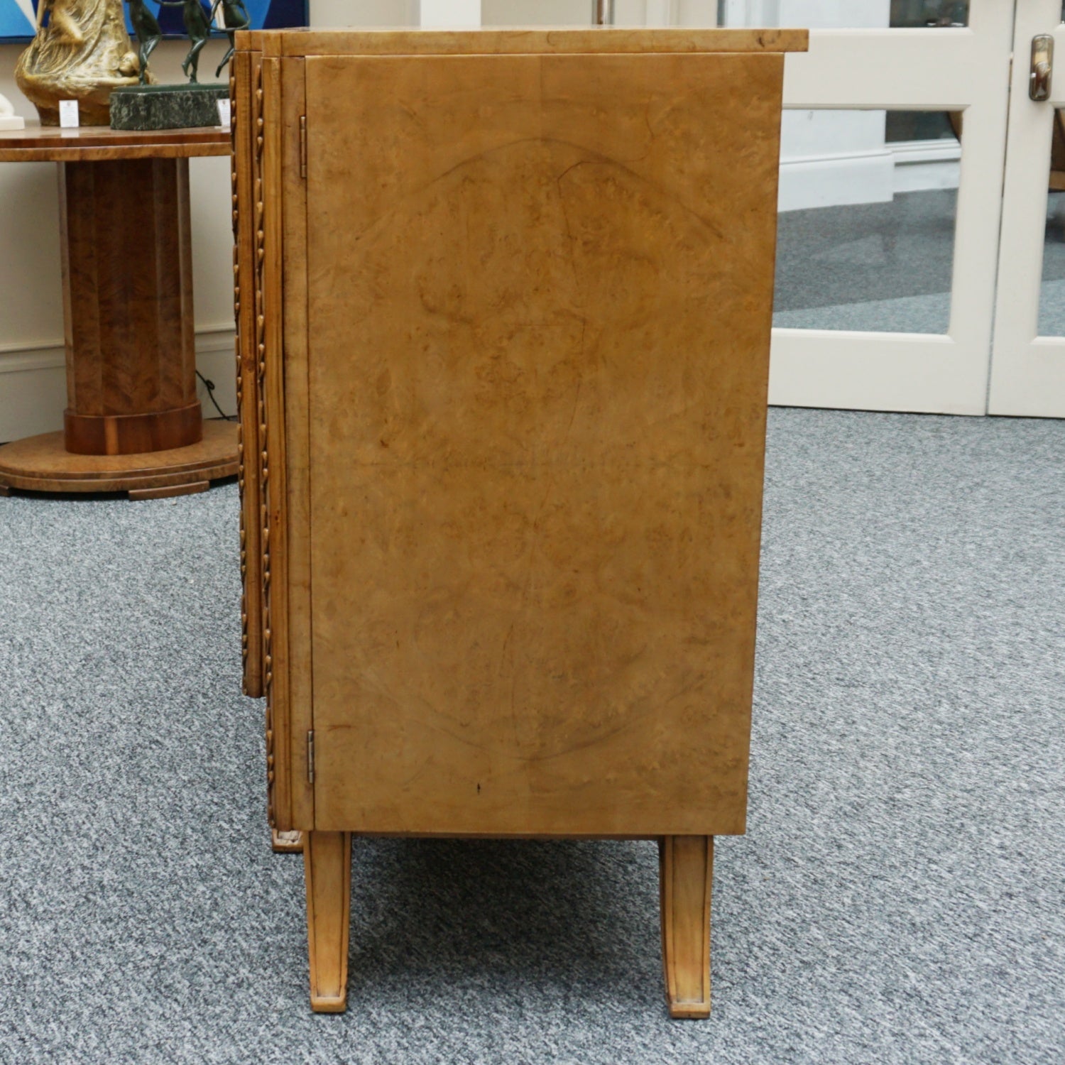 Original Art Deco Burr Walnut Sideboard by S.Hille & Co Ltd Original 1930's Art Deco - Jeroen Markies Art Deco