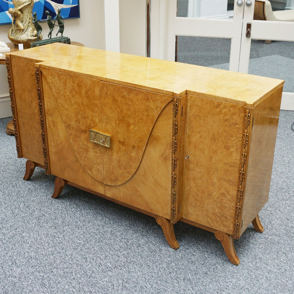 Original Art Deco Burr Walnut Sideboard by S.Hille & Co Ltd Original 1930's Art Deco - Jeroen Markies Art Deco