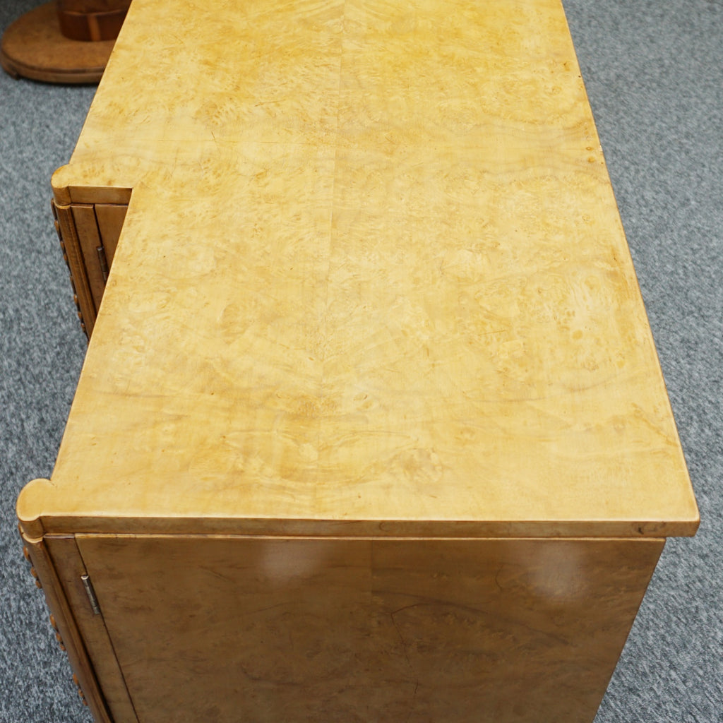 Original Art Deco Burr Walnut Sideboard by S.Hille & Co Ltd Original 1930's Art Deco - Jeroen Markies Art Deco
