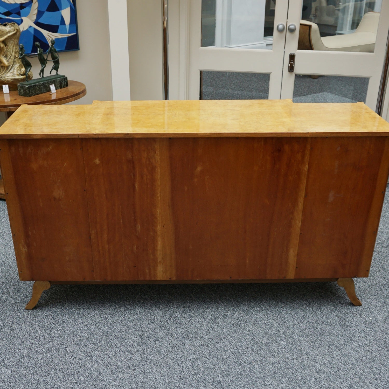 Original Art Deco Burr Walnut Sideboard by S.Hille & Co Ltd Original 1930's Art Deco - Jeroen Markies Art Deco
