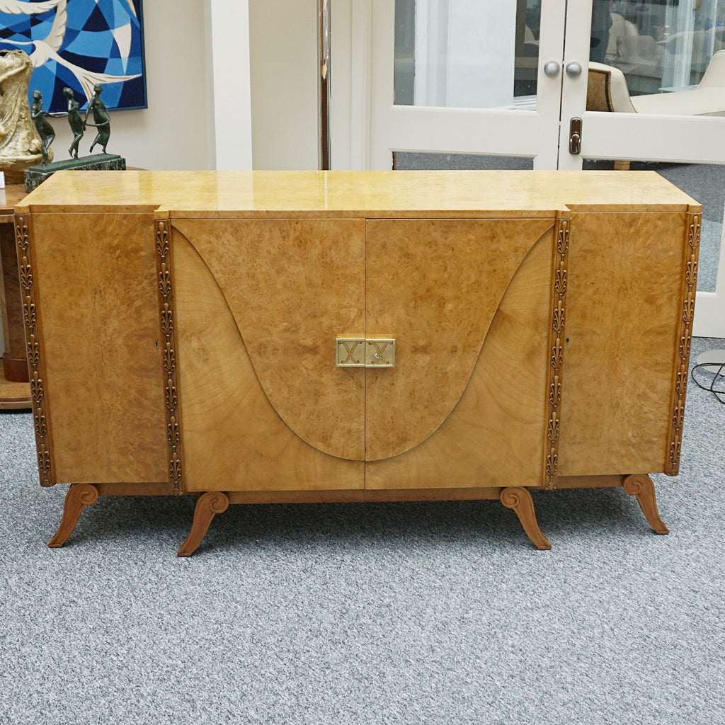 Original Art Deco Burr Walnut Sideboard by S.Hille & Co Ltd Original 1930's Art Deco - Jeroen Markies Art Deco