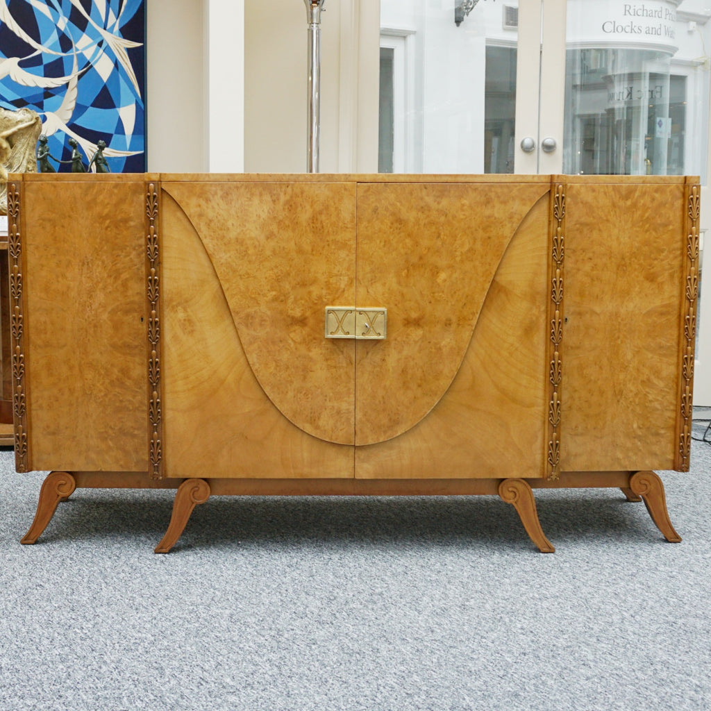 Original Art Deco Burr Walnut Sideboard by S.Hille & Co Ltd Original 1930's Art Deco - Jeroen Markies Art Deco