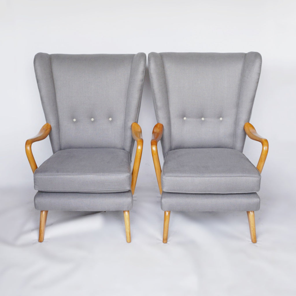 Pair of Mid-Century Modern Bambino Armchairs by Howard Keith Jeroen Markies Art Deco