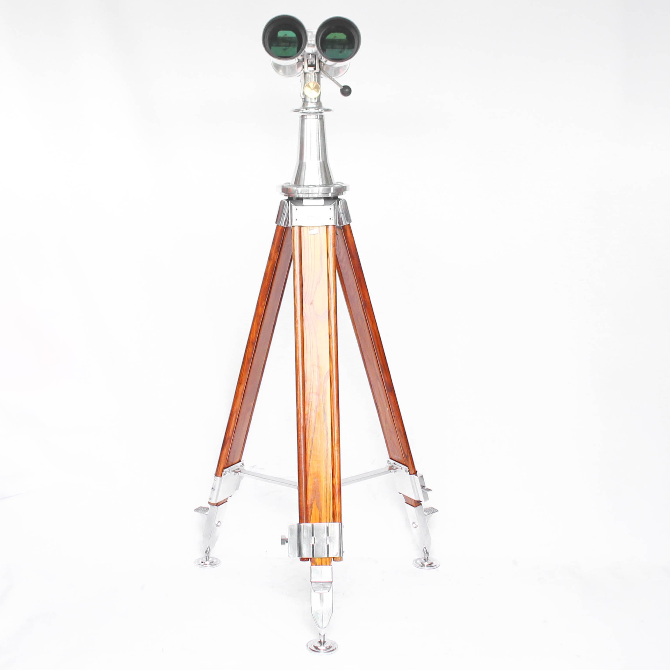 Art Deco Fuji Meibo binoculars on wooden stand at Jeroen Markies 