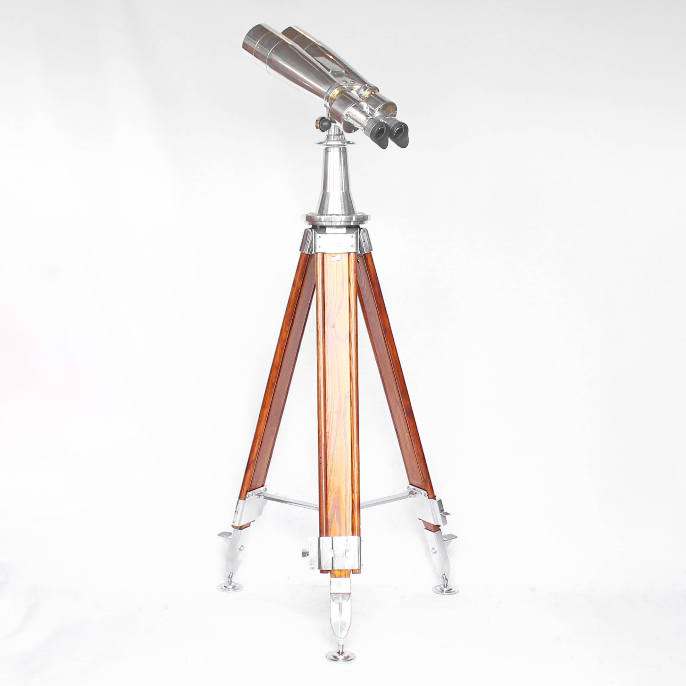 Art Deco Fuji Meibo binoculars on wooden stand at Jeroen Markies 