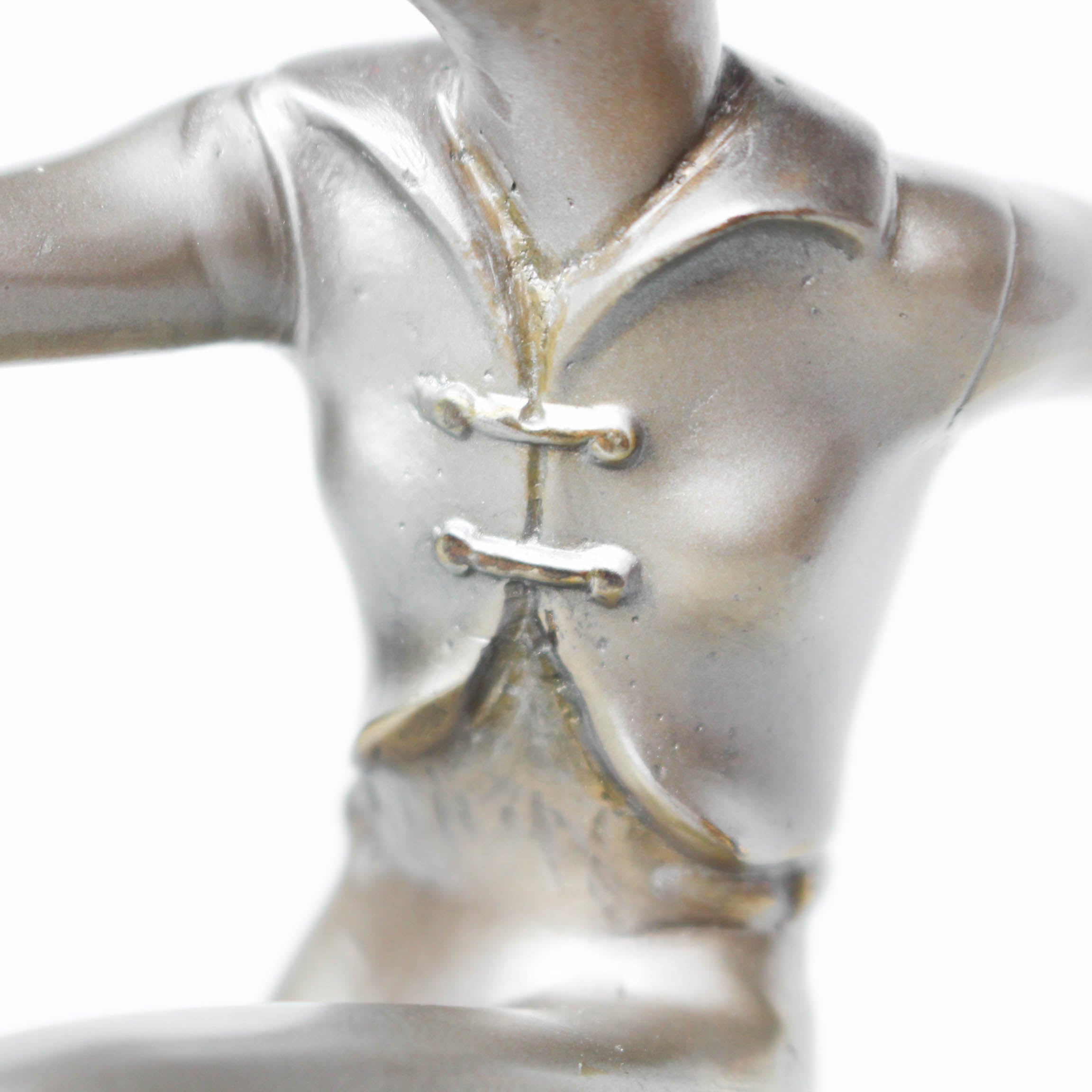 An Art Deco, cold painted bronze figure by Josef Lorenzl (1892-1950). A dancing woman in stylised pose set over a green onyx plinth at Jeroen Markies