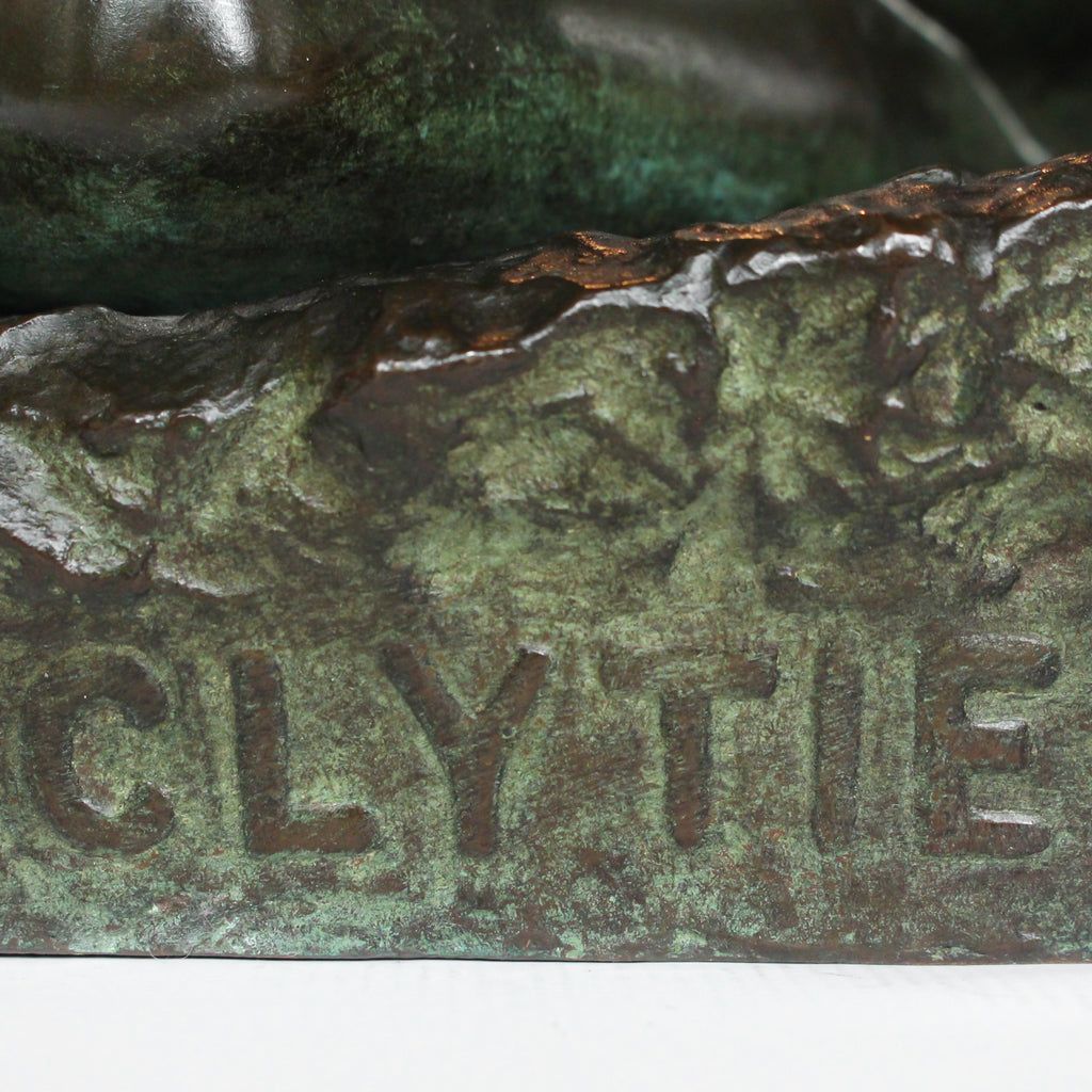 Clytie, a verdigris patinated bronze sculpture by François Louis Virieux (19th and 20thC). Depicts Clytie, the nymph infatuated with Helios, god of the sun. She eventually became a sunflower because, like the flower, she followed her unrequited love with her gaze wherever he went at Jeroen Markies.