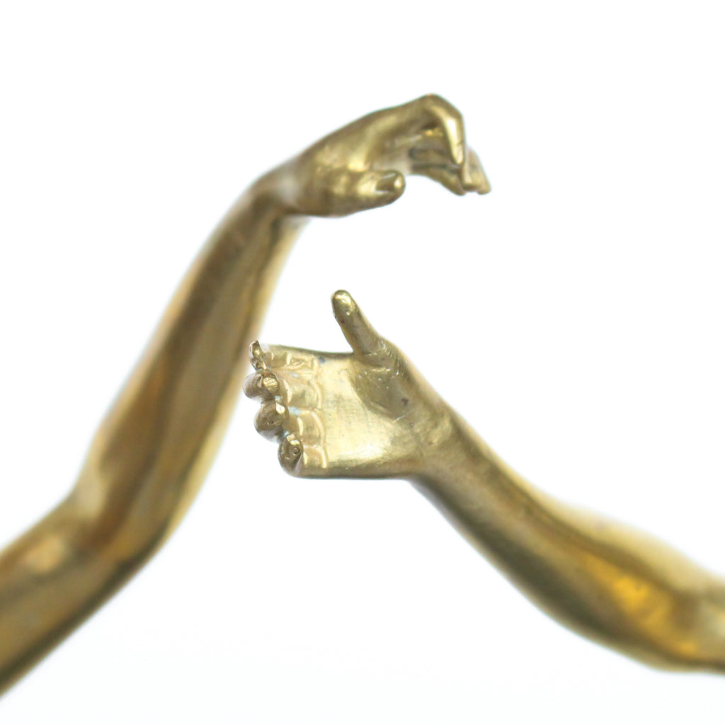 ‘Springtime’, an Art Deco gilt bronze sculpture of a pair of dancers in Grecian dress, set over a marble plinth with gilt bronze detail at Jeroen Markies