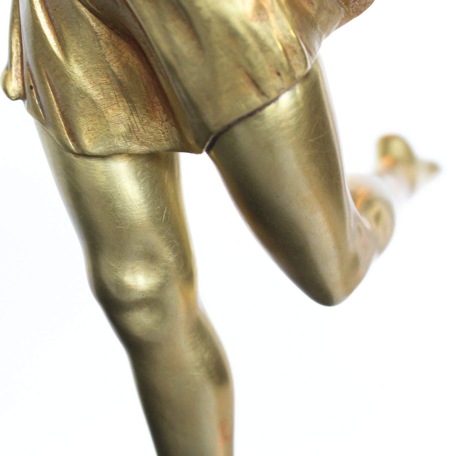 ‘Springtime’, an Art Deco gilt bronze sculpture of a pair of dancers in Grecian dress, set over a marble plinth with gilt bronze detail at Jeroen Markies