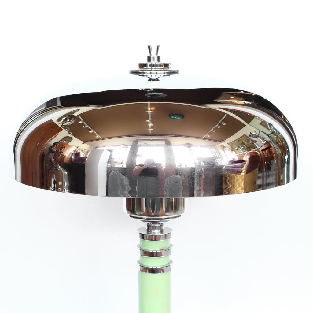 Art Deco Table Lamp - Mint Green Bakelite and Chrome - Jeroen Markies Art Deco