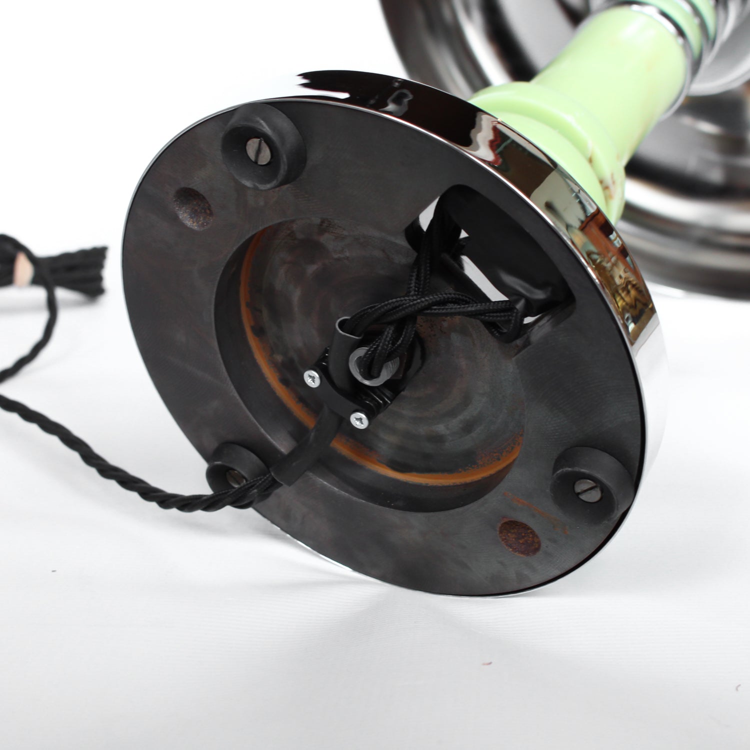 Art Deco Table Lamp - Mint Green Bakelite and Chrome - Jeroen Markies Art Deco