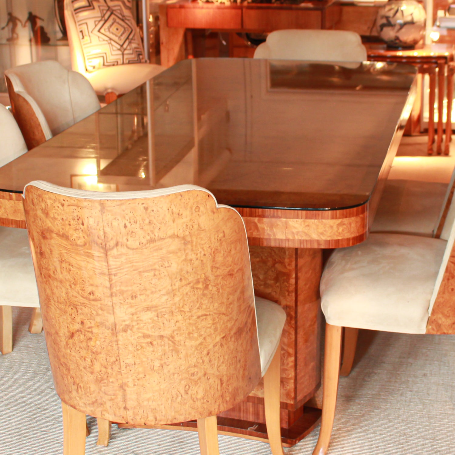 Art Deco 6 Seat Dining Suite