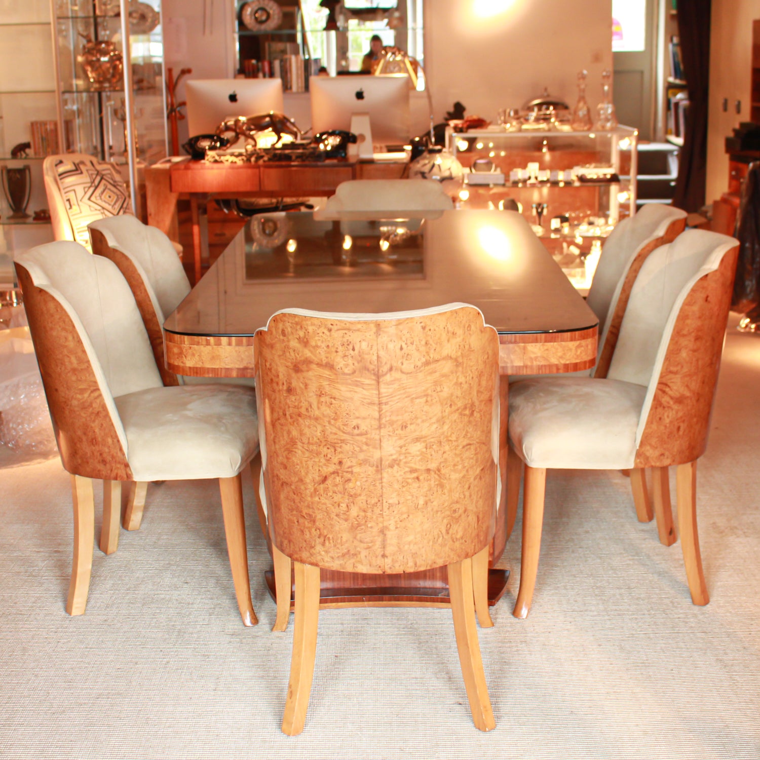 Art Deco 6 Seat Dining Suite