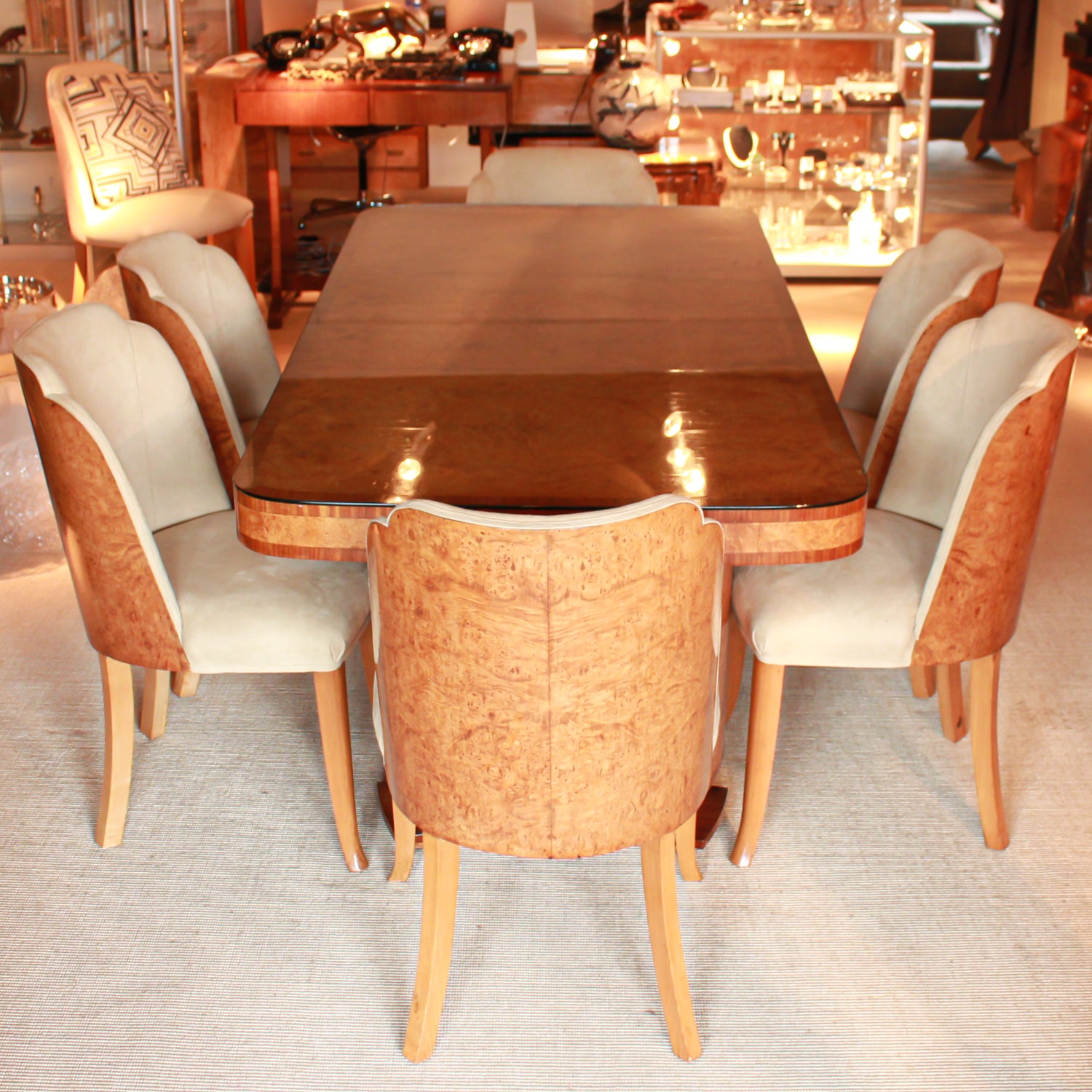 Art Deco 6 Seat Dining Suite