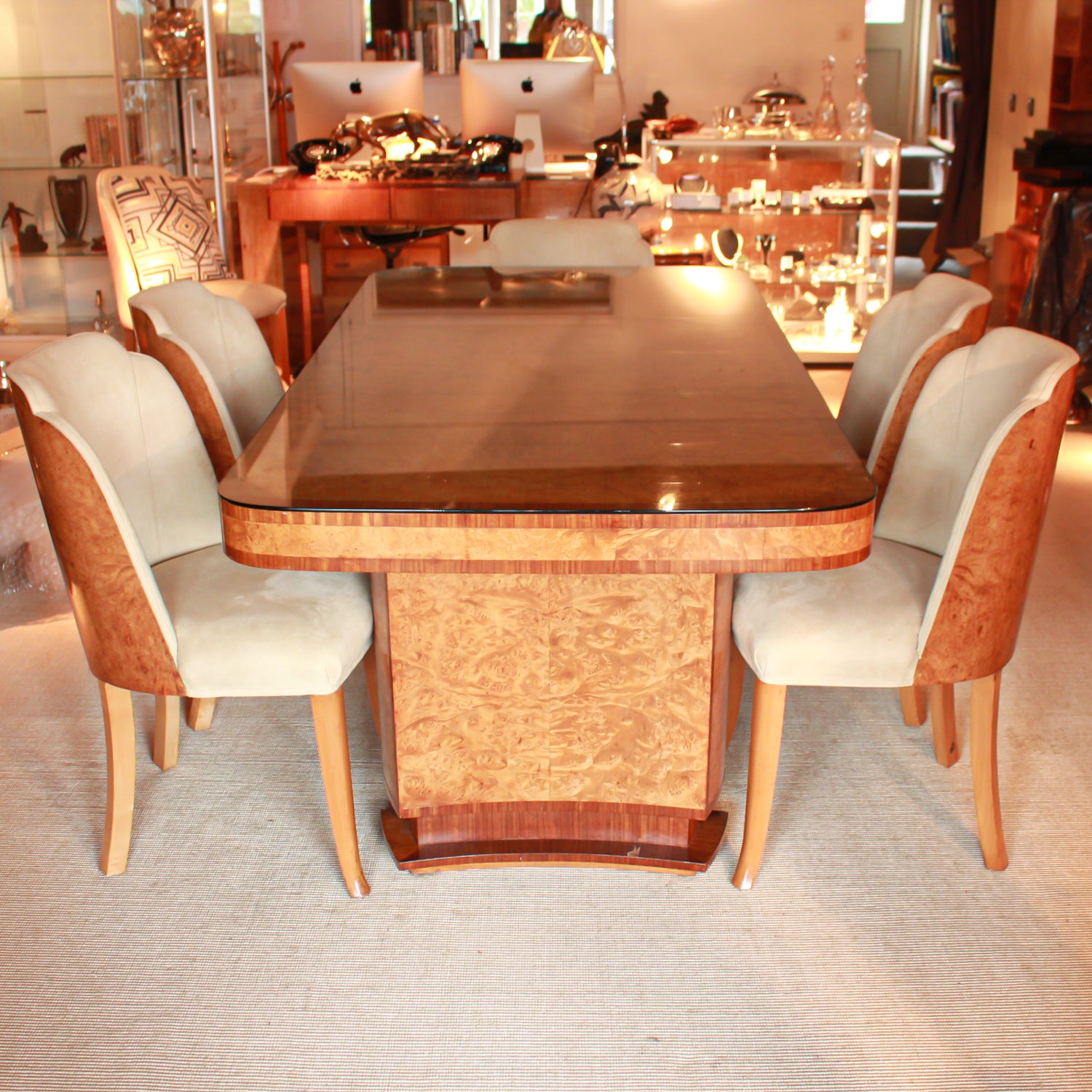 Art Deco 6 Seat Dining Suite