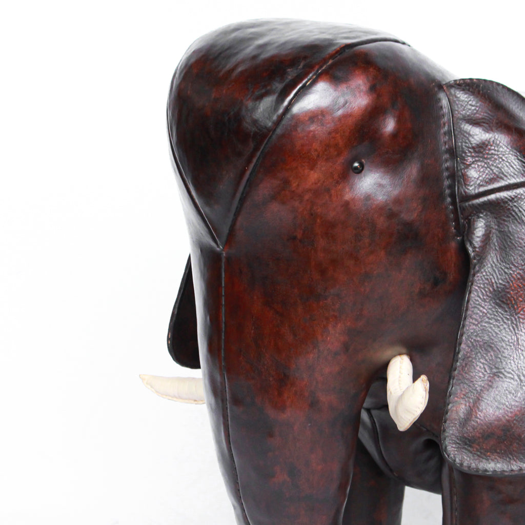 Leather Elephant Footstools