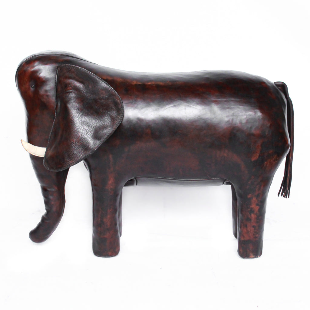 Leather Elephant Footstools
