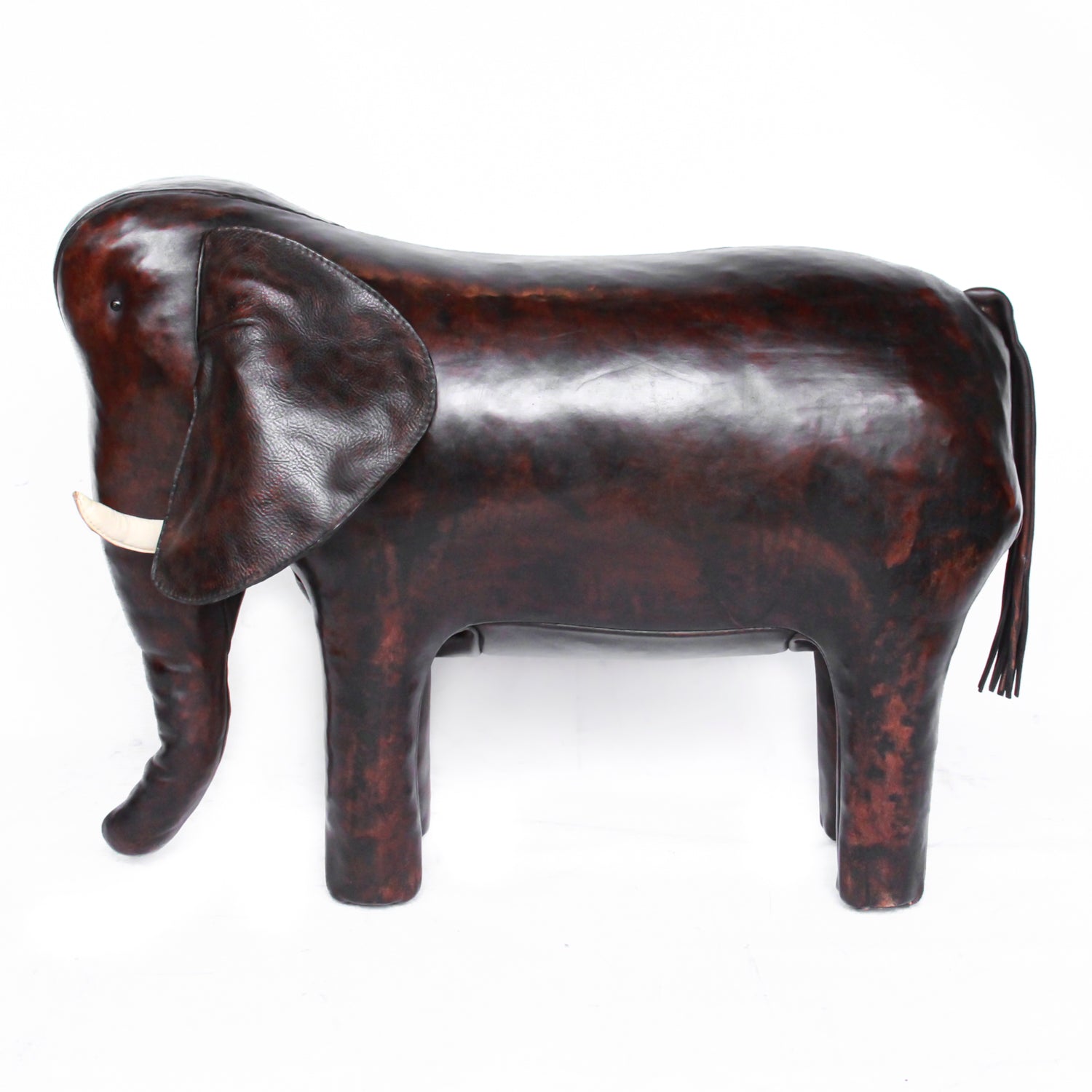 Leather Elephant Footstools