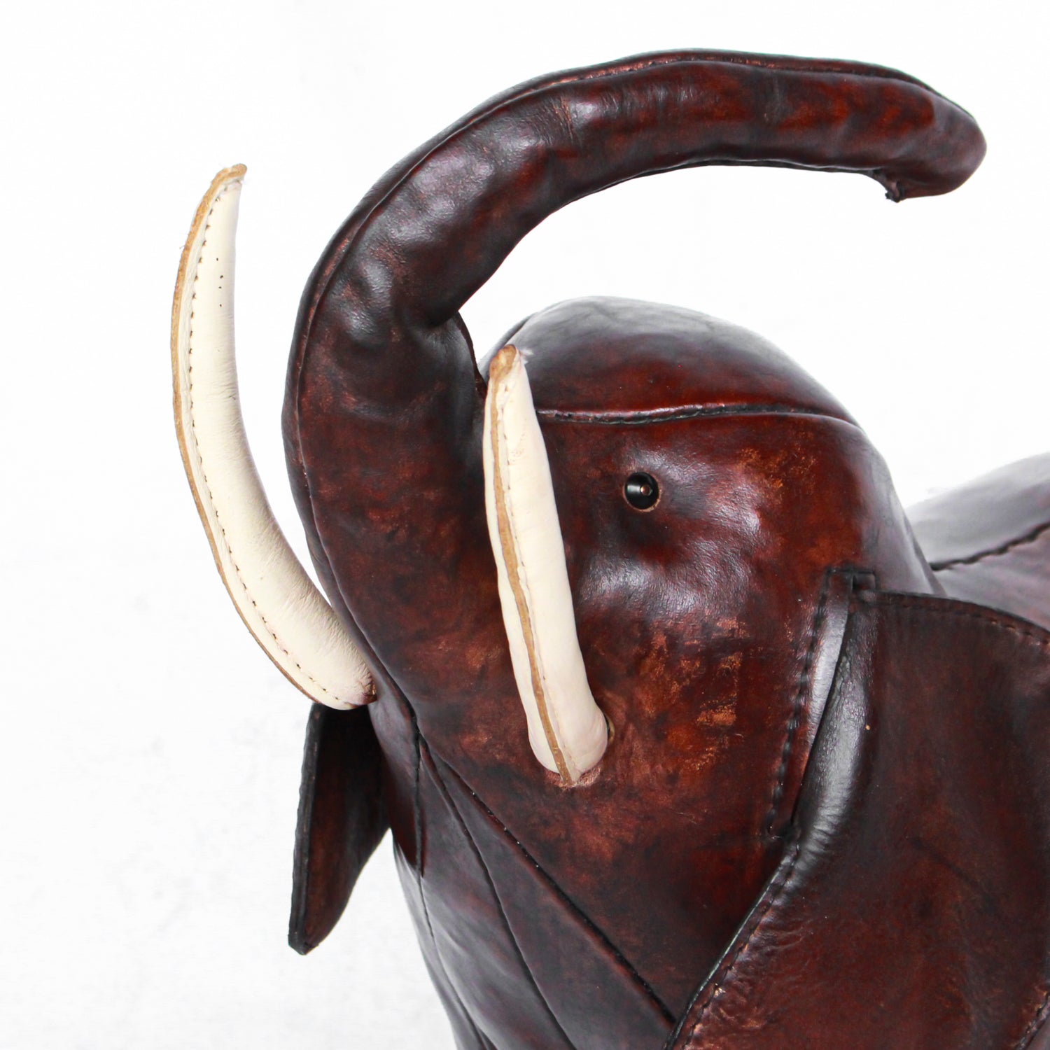 Leather Elephant Footstools